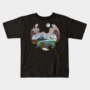 Bear Nature Trend Gift Kids T-Shirt